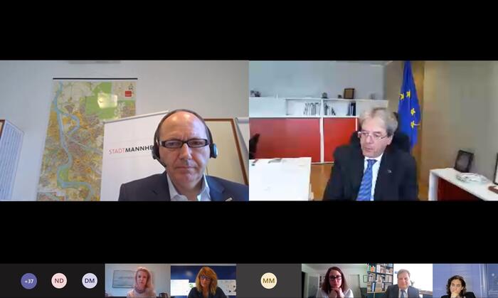 Videokonferenz Eurocities Corona EBM Specht