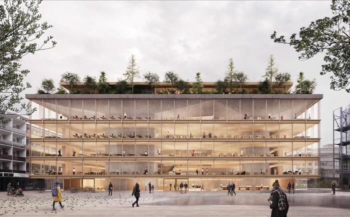 Neubau Stadtbibliothek: Visualisierung