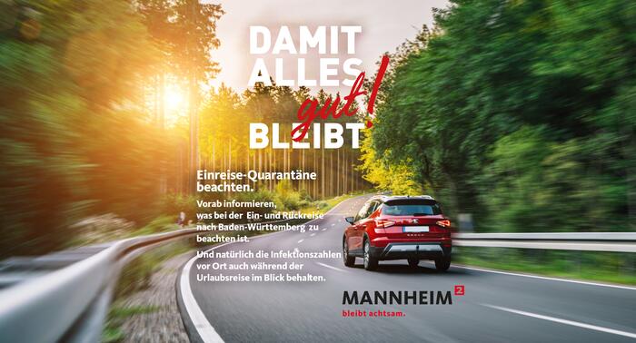 Auto auf der Rückfahrt aus dem Urlaub