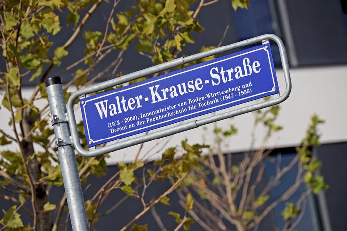 Straßenschild Walter-Krause-Straße