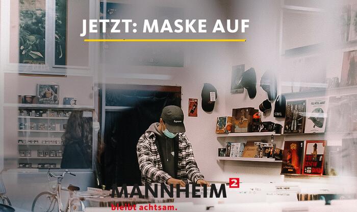 Mannheim bleibt achtsam - Maske auf 3