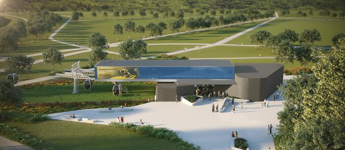 Visualisierung Buga-Seilbahntrasse