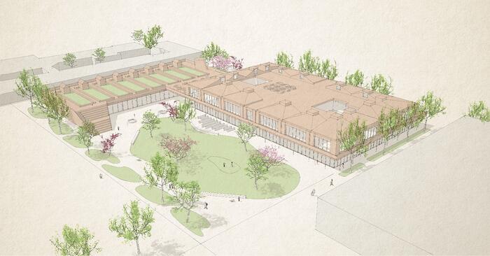 Visualisierung neue Franklin-Grundschule