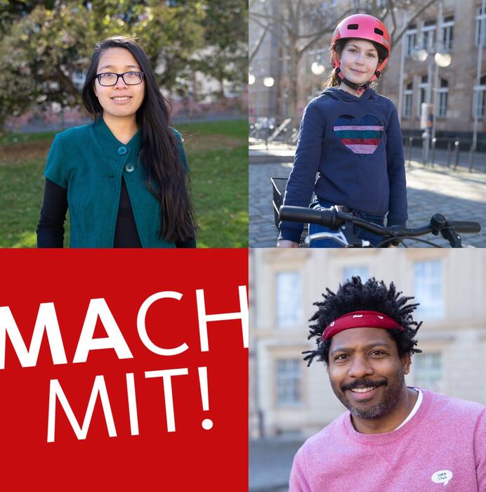 vier Portrait Bilder