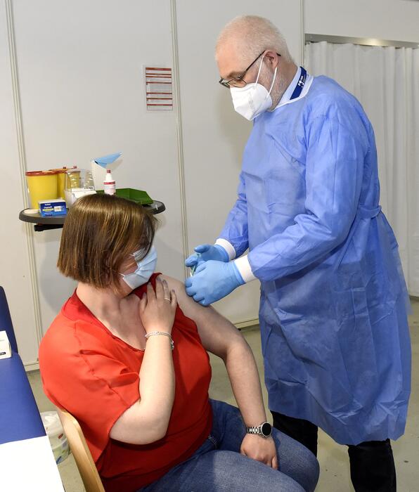 Impfung im Impfzentrum