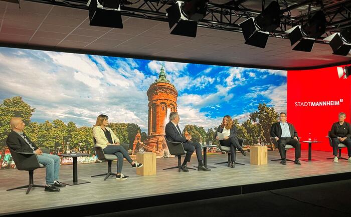 Gesprächsrunde beim Gewerkschaftsempfang 2021