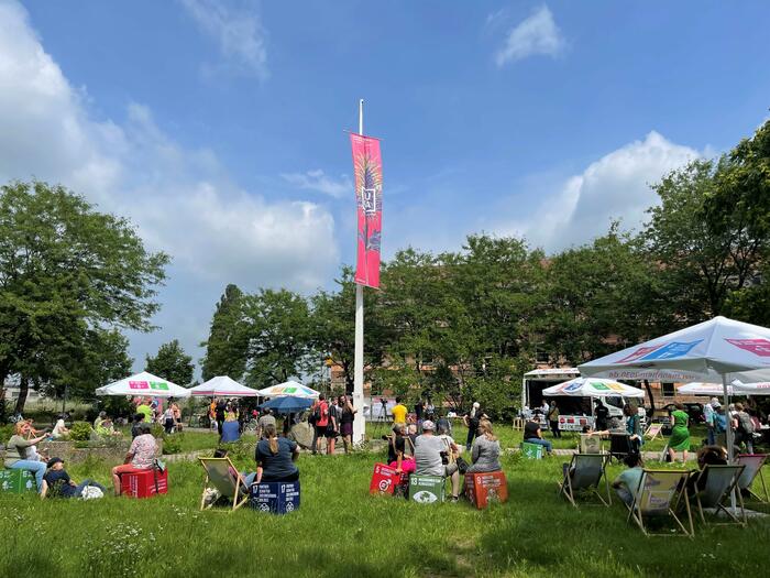 Blick auf die Spinelliwiese im Rahmen des 6. UTC