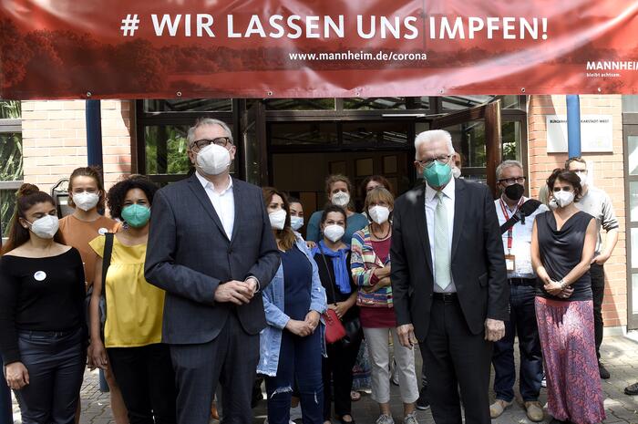 Der baden-württembergische Ministerpräsident Winfried Kretschmann zu Gast in der Neckarstadt-West