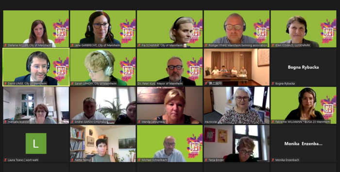 Begrüßung der Teilnehmenden am virtuellen Buga-Kolloquium