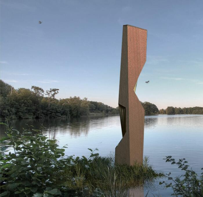 „Bat Habitecture“: Fledermausturm im Augewässer
