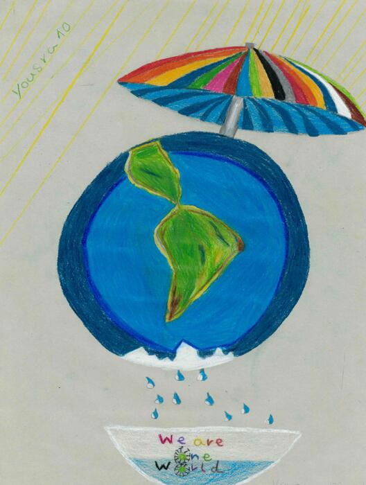 Kinderkunstausstellung der Partnerstadt Windsor 4 - Bild von Yousra