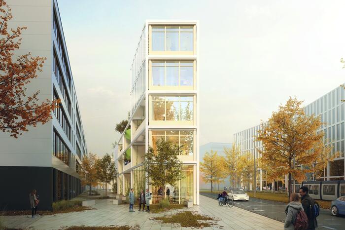 Innovationszentrum Green Tech_Steimle Architekten_Perspektive 1