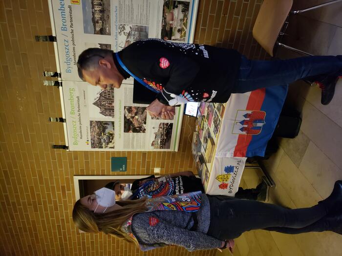 Stadrätin Wellenreuther mit Herrn Piotr Pilkowski, Vorsitzender der DPG