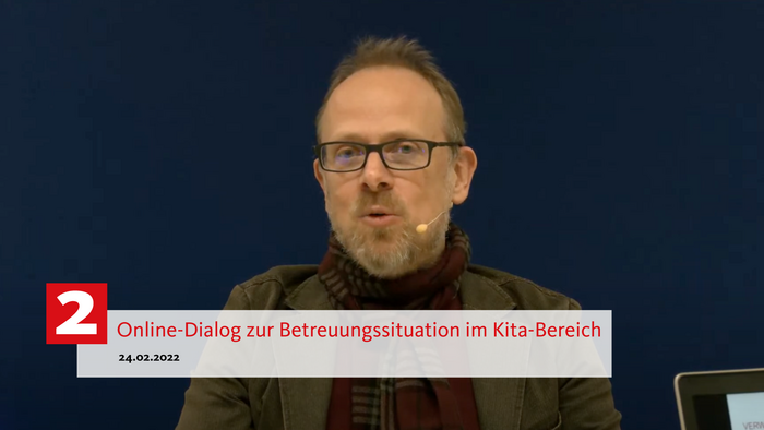 Online-Dialog Betreuungssituation Kita-Bereich 24.02.2022, Bildungsbürgermeister Dirk Grunert