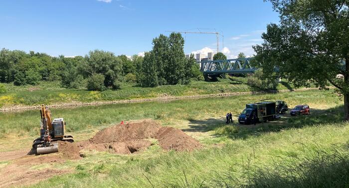 Fundort am Hans-Reschke-Ufer in der Nähe der Riedbahn-Brücke