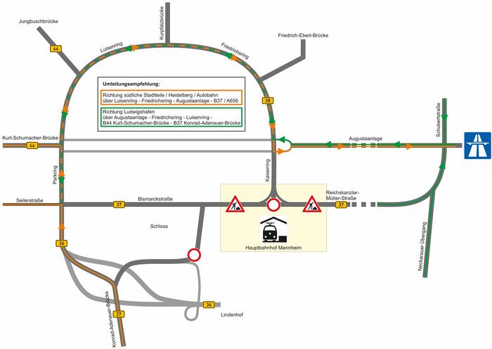 Umleitungsempfehlung für das verlängerte Pfingstwochenende