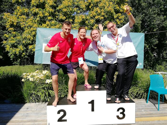 Viel Freude auf dem Siegertreppchen! Riesaer Sportler*innen bei den Special Olympics in Mannheim 2022