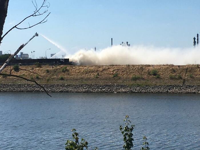 Es war zunächst eine Rauchsäule entstanden, die in Richtung Ludwigshafen gezogen ist.