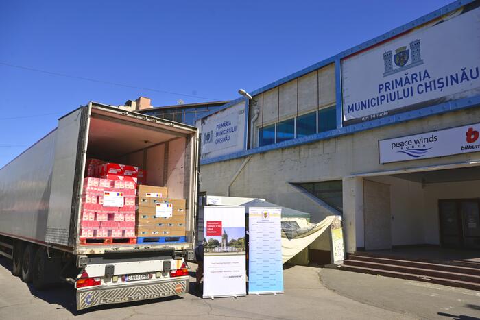 Chişinău: Anlieferung der Lebensmittel an das städtische Verteilzentrum I