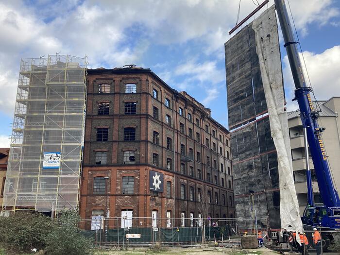 Einsatzstelle Großbrand im Jungbusch