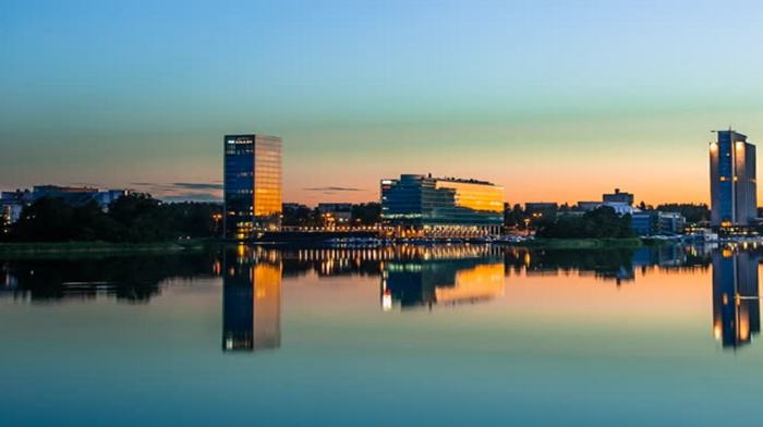 Skyline von der Stadt Espoo
