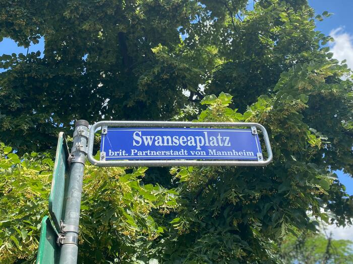 Swanseaplatz Straßenschild