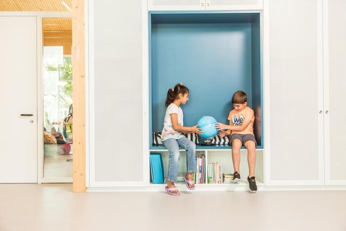 Franklinschule Einweihung spielende Kinder