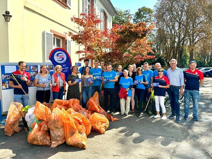 Freiwilligentag 2024: Erste Bürgermeisterin Prof. Dr. Diana Pretzell beim c-tsg-Seckenheim zur Kipp-it-clean-Aktion
