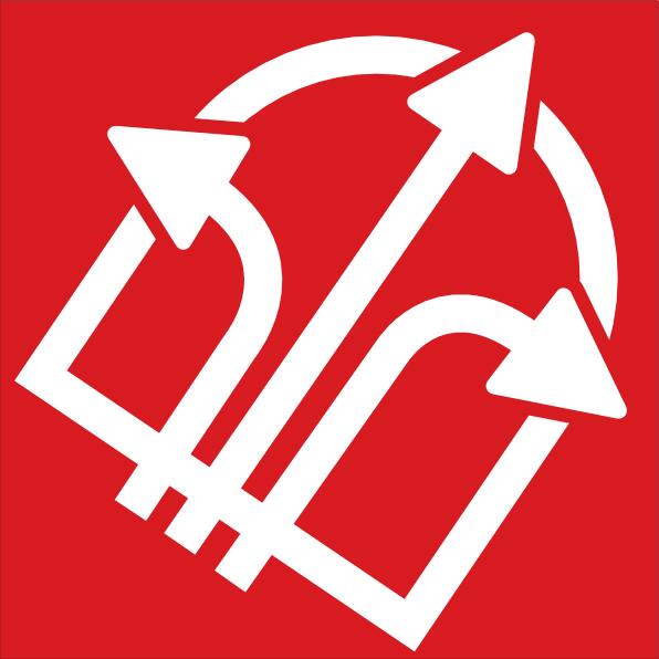 Icon rot/weiß für Mobilitätsportal