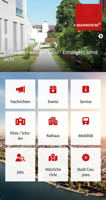 Screenshot Mannheim-App